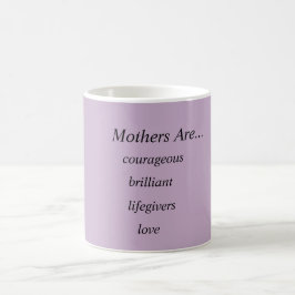Caneca De Café Roxo/branco da mãe