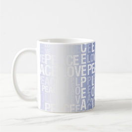 Caneca De Café Roxo Branco Paz Amor