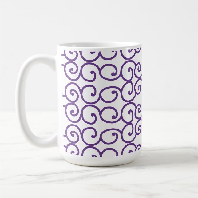 Caneca De Café Roxo com rolhas brancas (Esquerda)