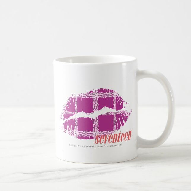 Caneca De Café Roxo da xadrez (Direita)