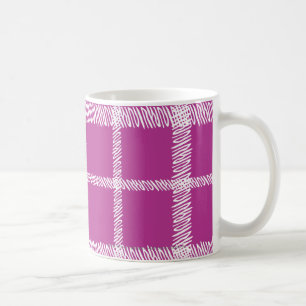 Caneca De Café Roxo da xadrez