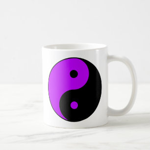 Caneca De Café Roxo de Taijitu do chinês do sinal do taoísmo de