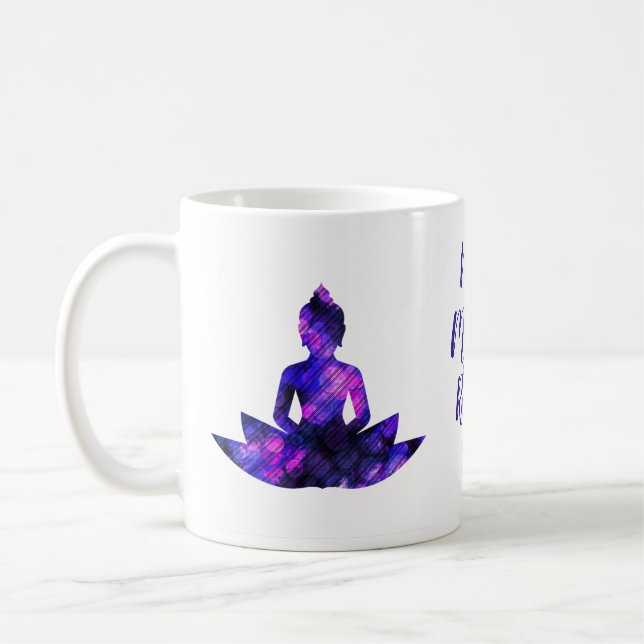Caneca De Café Roxo Espiritual Lotus Yoga Nam Myoho Renge Kyo (Esquerda)