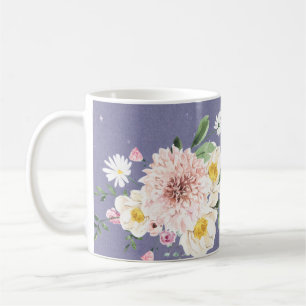Caneca De Café Roxo, Flores, Café, Tumor de Lata