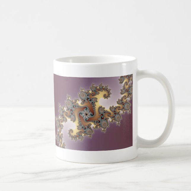 Caneca De Café Roxo - Fractal (Direita)