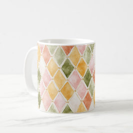 Caneca De Café Roxo Laranja Verde Amarelo Bege Rosa Abstrato