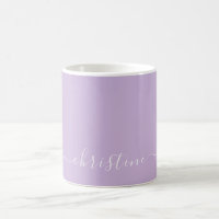 Roxo Lilás Bege Branco Minimalista Nome 015