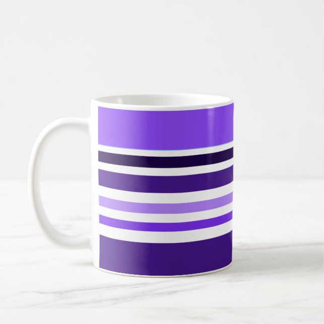 Caneca De Café Roxo listrado (Esquerda)