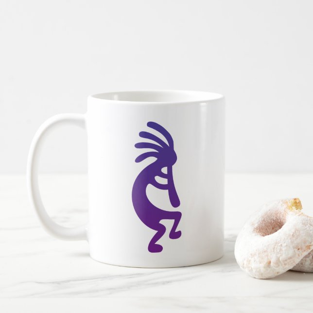 Caneca De Café Roxo Magic Kokopelli (Com Donut)