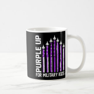 Caneca De Café Roxo para crianças militares meninas meninos