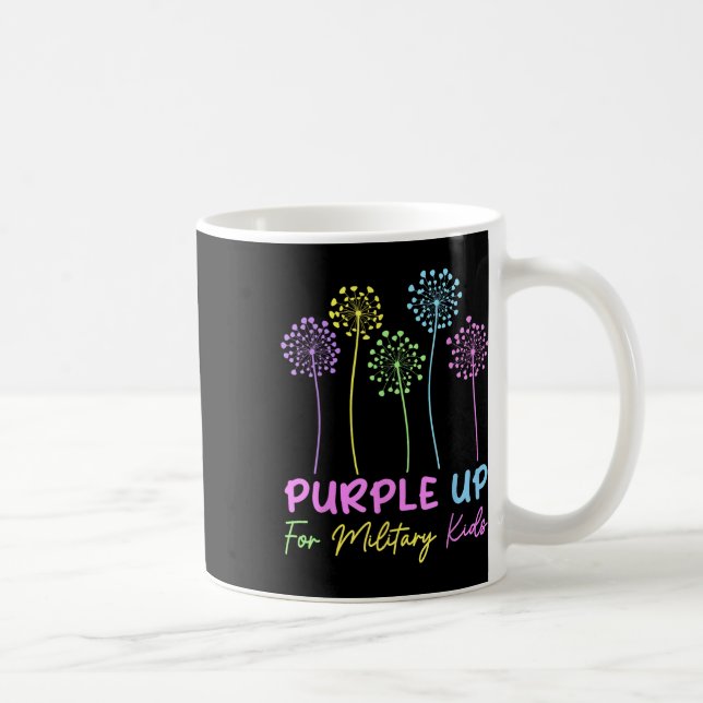 Caneca De Café Roxo Para Crianças Militares - Mês Das Forças (Direita)