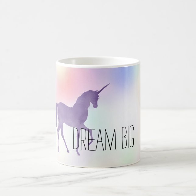Caneca De Café Roxo Unicorn Rosa Rainbow Girly (Centro)