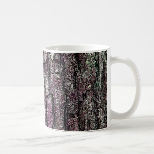 Caneca De Café Roxo velho do latido do pinho da natureza (Direita)