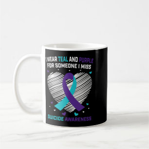 Caneca De Café Roxo Verde-água Por Alguém Que Eu Sinto Falta Cons
