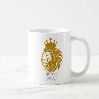 Caneca De Café Royal Lion of Judah - King of Kings Gold & Black M