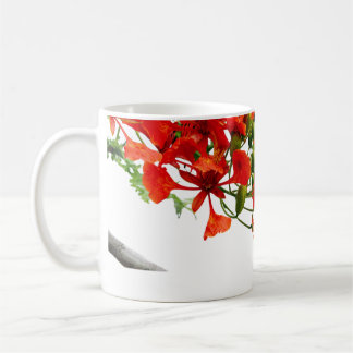 Caneca De Café Royal Poinciana,Gulmohar Floral Classic Mug
