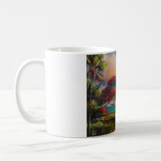 Caneca De Café Royal Poinciana Tree & Boat por Mazz