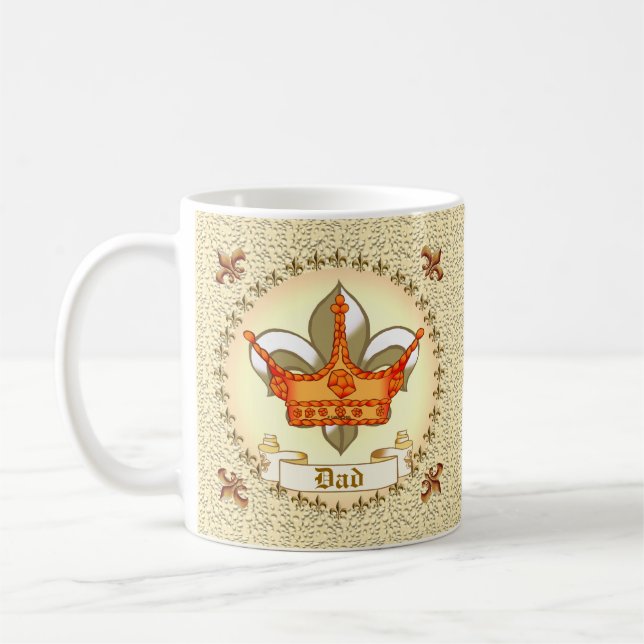 Caneca De Café Royalty King Crown Pai mug (Esquerda)