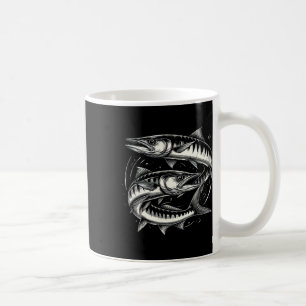 Caneca De Café Rracuda Fish Graphic Art Design Para Mulheres E Ho