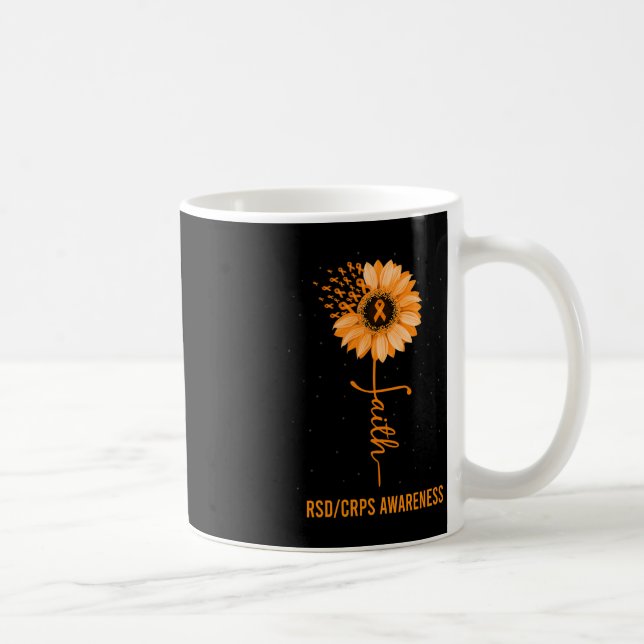 Caneca De Café RSD CRPS Sensibilização Fé Daisth Daisth Flower Ri (Direita)