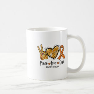 Caneca De Café Rsdcrps Sensibilização Paz Amor Faixa Laranja Curt