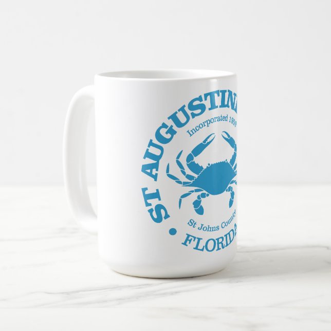 Caneca De Café Rua Augustine Beach (caranguejo) (Frente Esquerda)