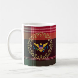Caneca De Café RUA das Ilhas Virgens dos EUA. Croix USVI Madras P