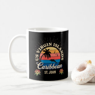 Caneca De Café RUA das Ilhas Virgens dos EUA John USVI Sunset Per