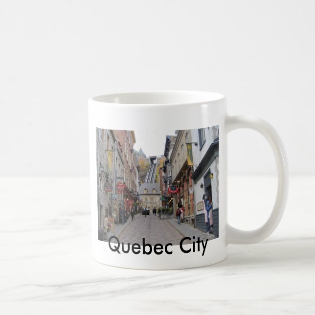 Caneca De Café Rua de Cidade de Quebec (Direita)