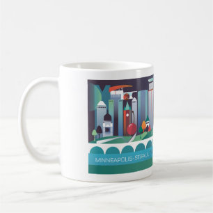 Caneca De Café Rua de Minneapolis. Paul 11oz ou 15oz Mug
