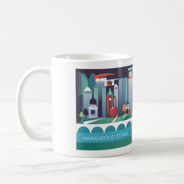 Caneca De Café Rua de Minneapolis. Paul 11oz ou 15oz Mug (Esquerda)