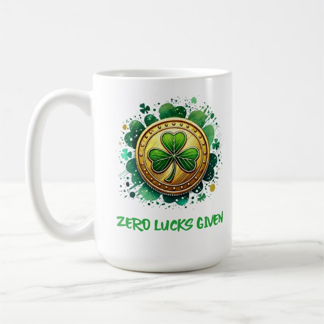 Caneca De Café Rua. Dia de Patrick: Nenhuma Sorte Dada (Esquerda)