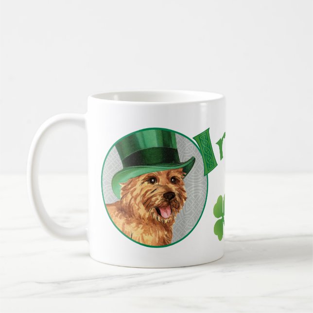 Caneca De Café Rua, dia de Patrick, Norwich Terrier (Esquerda)