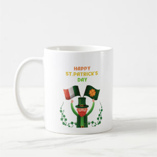 Caneca De Café Rua: Dia de Patricks - Irlandês Sortudo - Shamrock