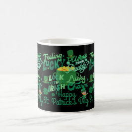 Caneca De Café Rua. Dia irlandês do Patrick, verde sortudo Shamro