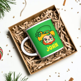 Caneca De Café Rua do dia de Patrick Leprechaun Personalizado Cri