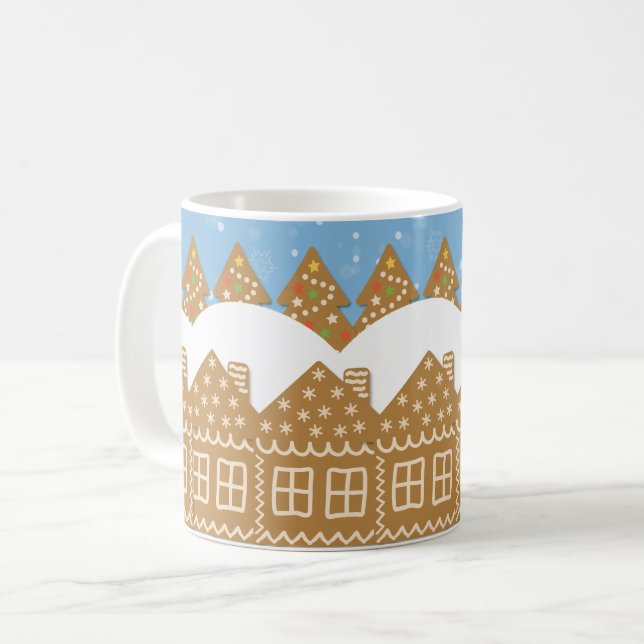 Caneca De Café Rua do Pão de Mel de Inverno (Frente Esquerda)