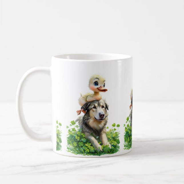 Caneca De Café Rua. Duo do Dia de Patrick: Duckling and Irish Wol (Esquerda)