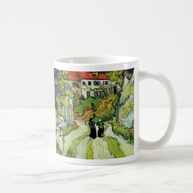 Caneca De Café Rua e Escadas da Vila Auvers, Figuras (Direita)