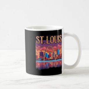 Caneca De Café Rua Louis Gateway Arch Missouri Cityscape Skyline