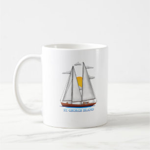 Caneca De Café Rua: Marinheiro Navegador Náutico Costeiro da Ilha