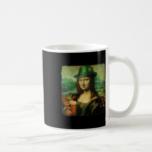 Caneca De Café Rua Mona Lisa Engraçada. Dia dos Patricks Shamrock