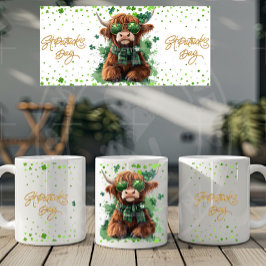 Caneca De Café Rua. O Dia de Patrick Highland Cow Mug - 11oz e 15