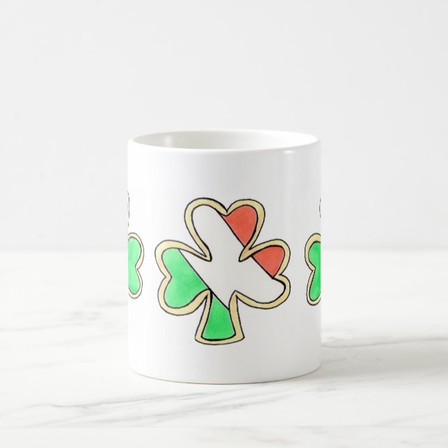 Caneca De Café Rua. O Dia de Patrick Shamrock Cookie Irish Flag M (Centro)