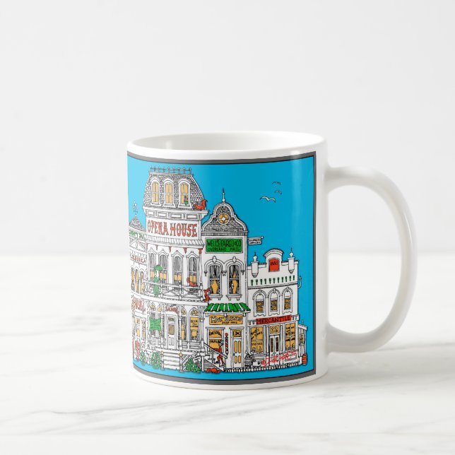 Caneca De Café Rua ocidental velha da fronteira (Direita)