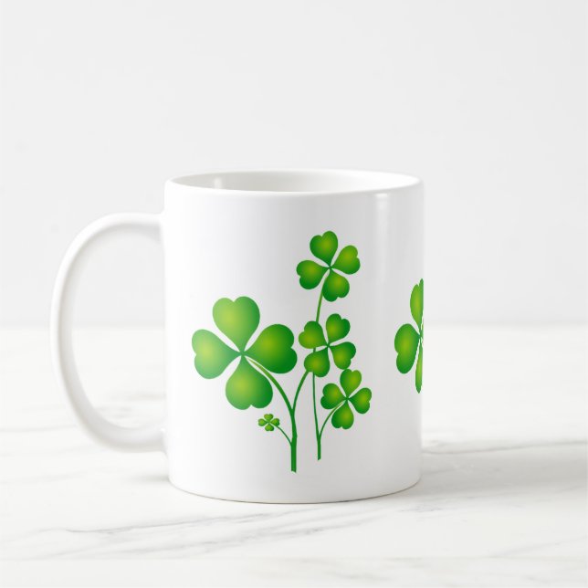 Caneca De Café Rua, Patrick's Day Clover + suas ideias (Esquerda)