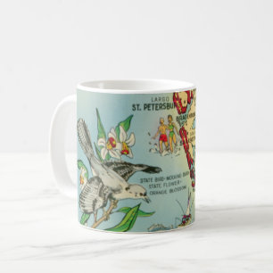 Caneca De Café Rua. Petersburg Florida Map Mug