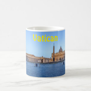 Caneca De Café Rua. Praça de Peter em Cidade Vaticano - Roma, It