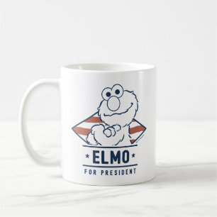 Caneca De Café Rua Sésamo Vintage Elmo para Presidente