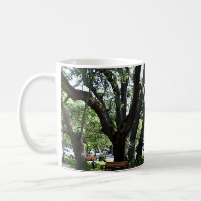 Caneca De Café Rua Simons Island GA Wandering Oak Photo (Esquerda)